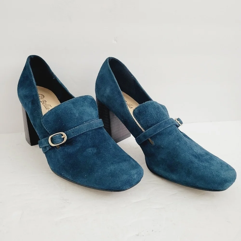 New Bella Vita Ashton Pump Navy Suede Leather, Size 7,5
